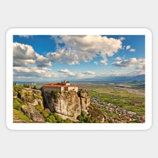 Agios Stephanos Monastery in the Meteora Monastery complex in Greece Sticker